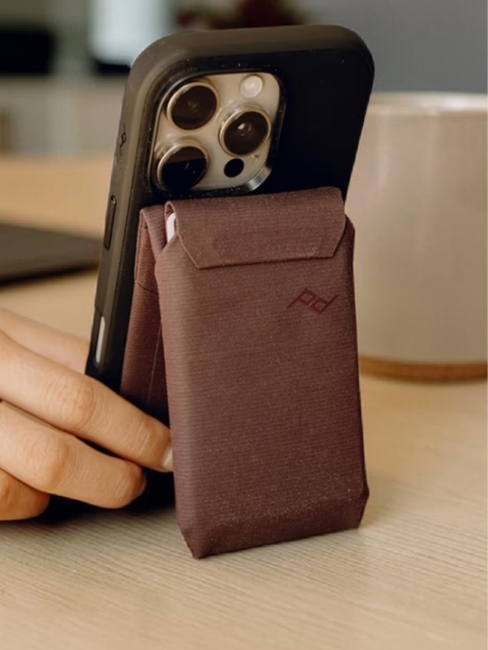 Peak Dising Brown Mobile Wallet Stand Brand New Without Tags